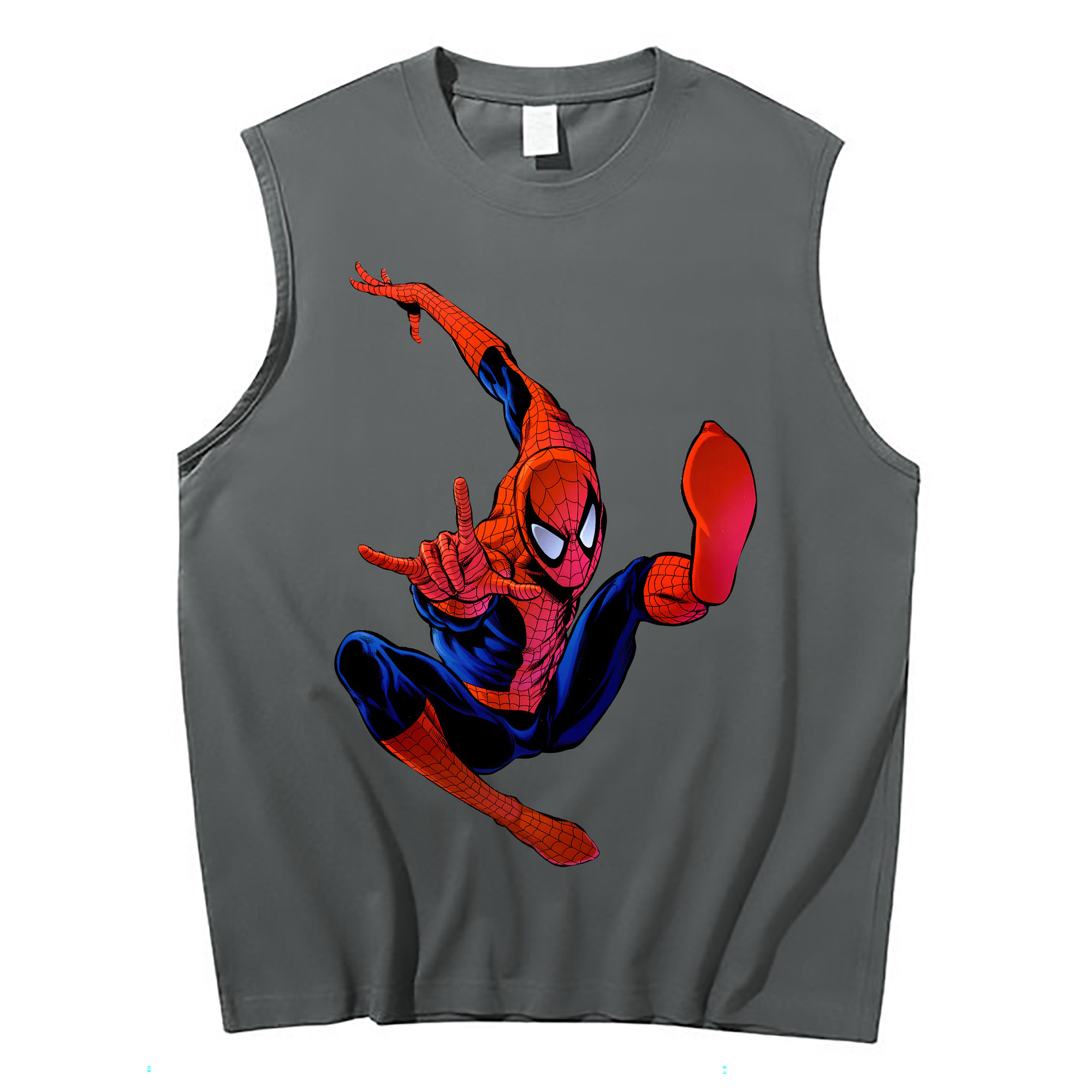 （画像用） Spider Man スパイダーマン コットン100％タンクトップ（フロントプリント）